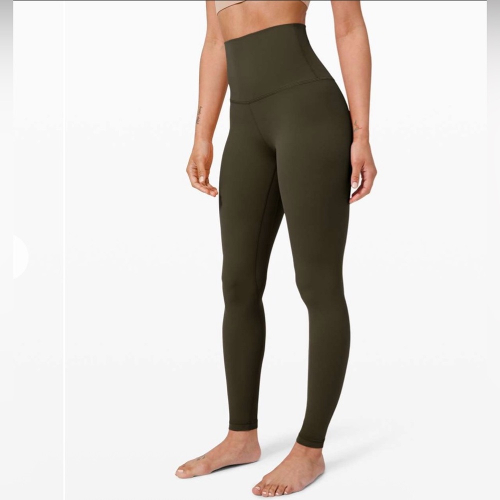 lululemon Super High Rise 28” Align Leggings 4 Dark Olive NWOT
